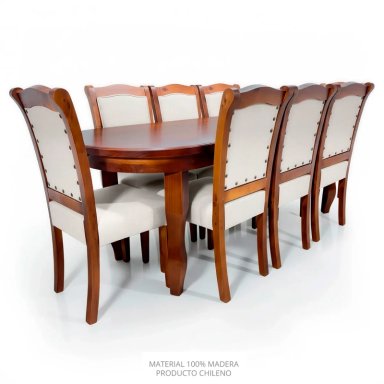 JUEGO DE COMEDOR LIVING FACTORY LISBOA 8 SILLAS - 1