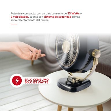 VENTILADOR SOBREMESA THOMAS RETRO TH-12BNM 23W - 3