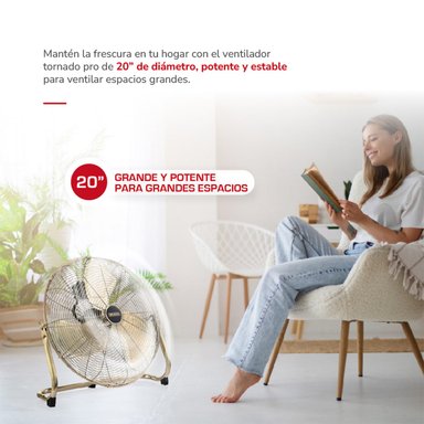 VENTILADOR PISO THOMAS TORNADO PRO TH-20BNS 145W - 4
