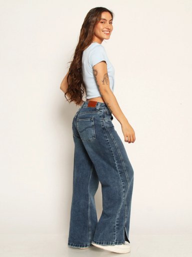 JEANS MUJER WADOS ALGODÓN WIDE LEG TIRO ALTO - 3