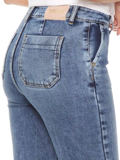 JEANS MUJER WADOS FLARE ALGODÓN TIRO ALTO - 6