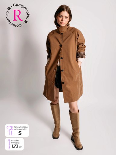 ABRIGO MUJER INDEX ALGODÓN TRENCH LARGO - 2
