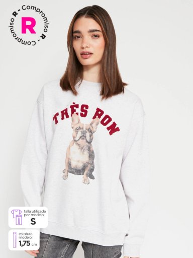 POLERÓN MUJER INDEX ALGODÓN MANGA LARGA ESTAMPADO - 1