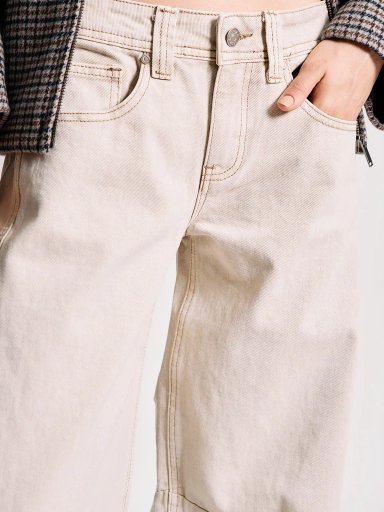 JEANS MUJER INDEX ALGODÓN BALLOON TIRO BAJO - 5