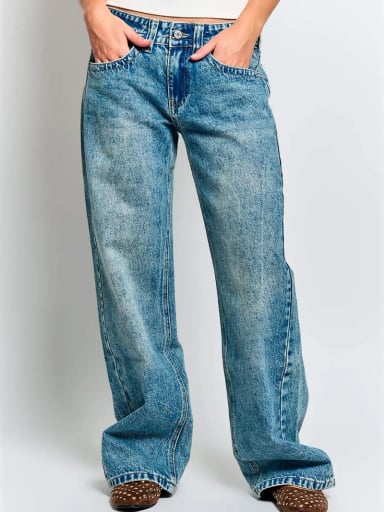 JEANS MUJER INDEX ALGODÓN TIRO BAJO - 2