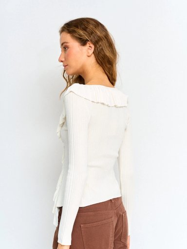 SWEATER MUJER INDEX MANGA LARGA TEJIDO VUELOS - 2