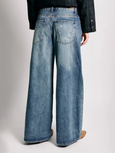 JEANS MUJER INDEX ALGODÓN WIDELEG TIRO BAJO - 5
