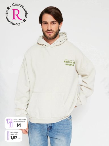 POLERÓN HOMBRE INDEX ALGODÓN HOODIE LAVADO - 1