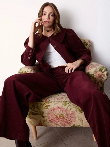 PANTALÓN MUJER MARQUIS ALGODÓN COTELÉ PALAZZO - 1