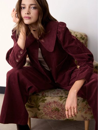 PANTALÓN MUJER MARQUIS ALGODÓN COTELÉ PALAZZO - 2