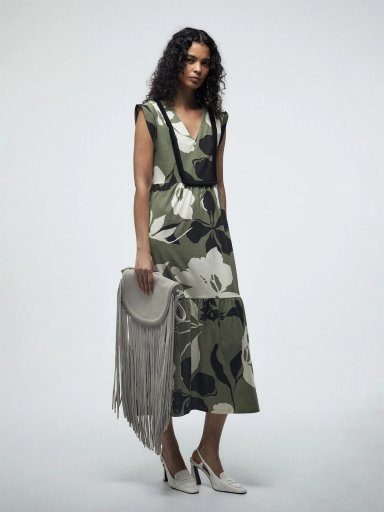 VESTIDO MUJER SFERA ALGODÓN LARGO - 1