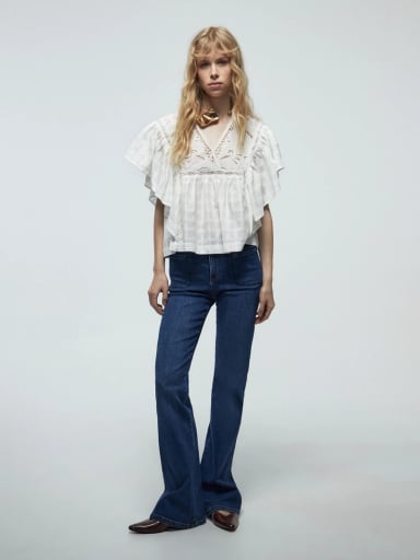 BLUSA MUJER SFERA ALGODÓN MANGA CORTA - 1