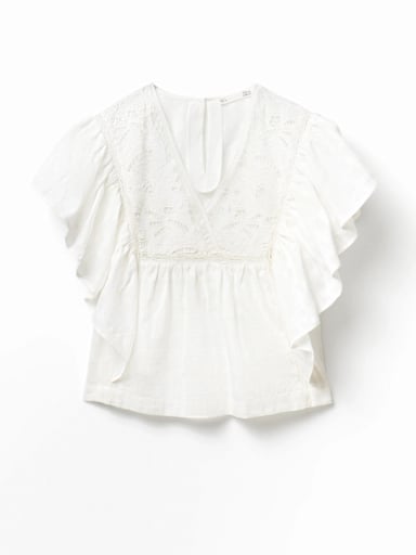 BLUSA MUJER SFERA ALGODÓN MANGA CORTA - 5