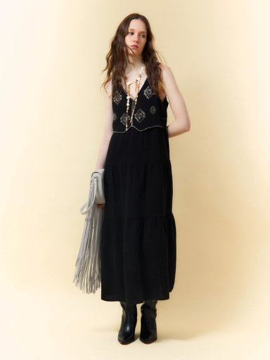 VESTIDO MUJER SFERA ALGODÓN LARGO - 1