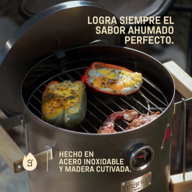 BARRIL PARRILLA AHUMADOR Y ASADOR IN GRILL MINI BASIK PLATEADO - 6