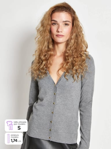 CARDIGAN MUJER SFERA MANGA LARGA - 1