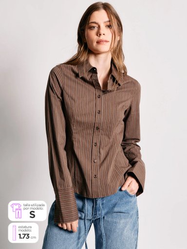 BLUSA MUJER INDEX ALGODÓN MANGA LARGA VUELOS - 2