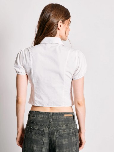 BLUSA MUJER INDEX ALGODÓN MANGA CORTA AGLOBADA - 3