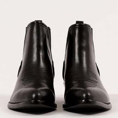 BOTÍN MUJER JEFFREY CAMPBELL CUERO NEGRO LA CASA - 4