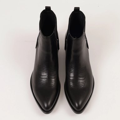 BOTÍN MUJER JEFFREY CAMPBELL CUERO NEGRO LA CASA - 5