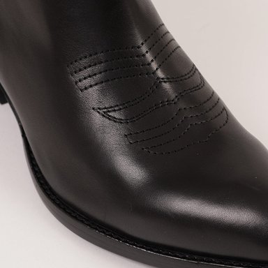 BOTÍN MUJER JEFFREY CAMPBELL CUERO NEGRO LA CASA - 7