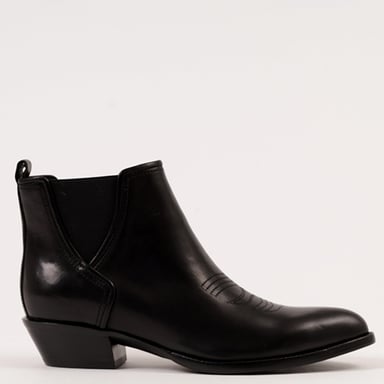 BOTÍN MUJER JEFFREY CAMPBELL CUERO NEGRO LA CASA - 1