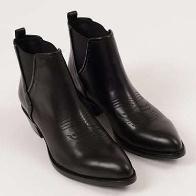 BOTÍN MUJER JEFFREY CAMPBELL CUERO NEGRO LA CASA - 2