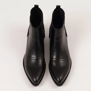 BOTÍN MUJER JEFFREY CAMPBELL CUERO NEGRO LA CASA - 5