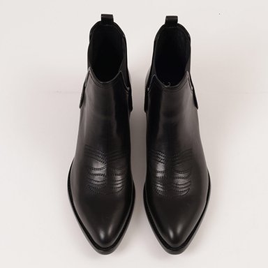 BOTÍN MUJER JEFFREY CAMPBELL CUERO NEGRO LA CASA - 5