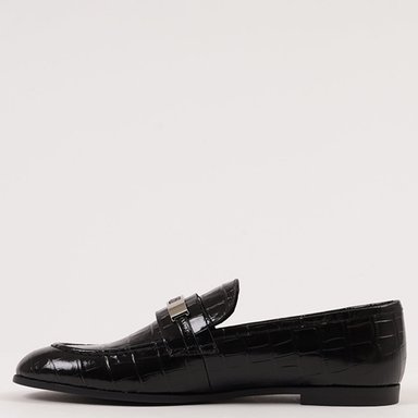 MOCASÍN MUJER JEFFREY CAMPBELL CUERO NEGRO LOAFED - 3