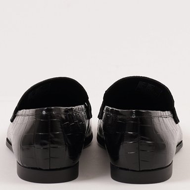 MOCASÍN MUJER JEFFREY CAMPBELL CUERO NEGRO LOAFED - 6