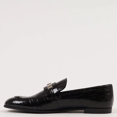 MOCASÍN MUJER JEFFREY CAMPBELL CUERO NEGRO LOAFED - 3