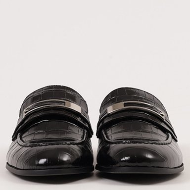 MOCASÍN MUJER JEFFREY CAMPBELL CUERO NEGRO LOAFED - 4