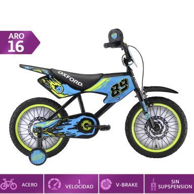 BICICLETA INFANTIL OXFORD MOTO BIKE ARO 16 - 1