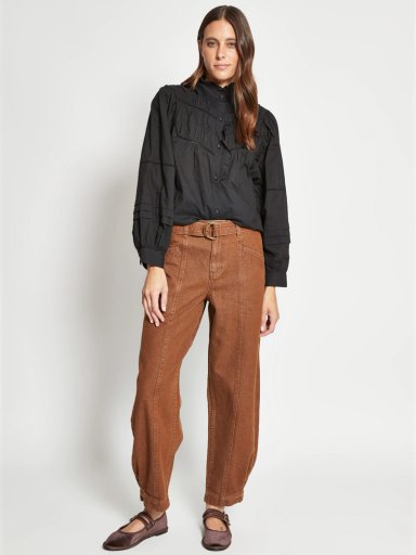 BLUSA MUJER TATIENNE ALGODÓN RECOGIDO Y PECHERA - 4