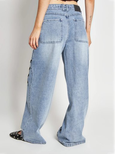 JEANS MUJER BARBADOS ALGODÓN WIDELEG LACE UP - 3