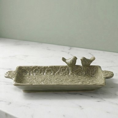 BANDEJA RIPLEY HOME FLOREADA VERDE 29 CM - 1