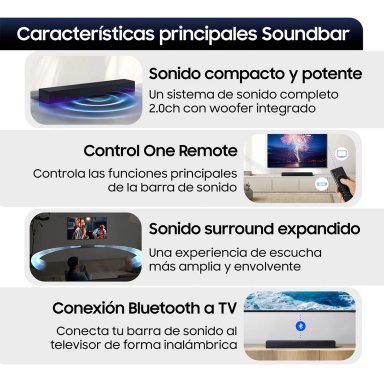 SOUNDBAR BLUETOOTH SAMSUNG B-SERIE HW-B400F 2.0  - 5