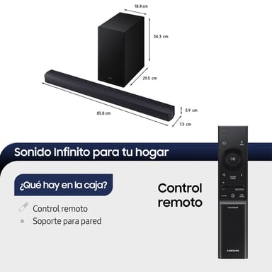 SOUNDBAR BLUETOOTH SAMSUNG B-SERIE HW-B450F 2.1 SUBWOOFER - 3
