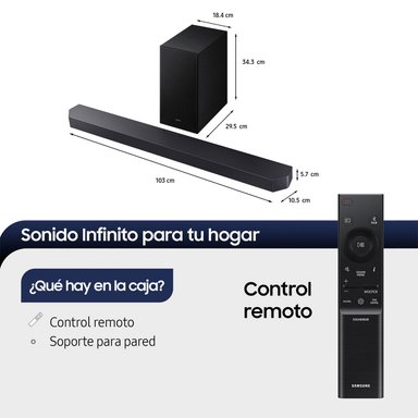 SOUNDBAR BLUETOOTH SAMSUNG HW-Q600F 3.1.2 SUBWOOFER - 3