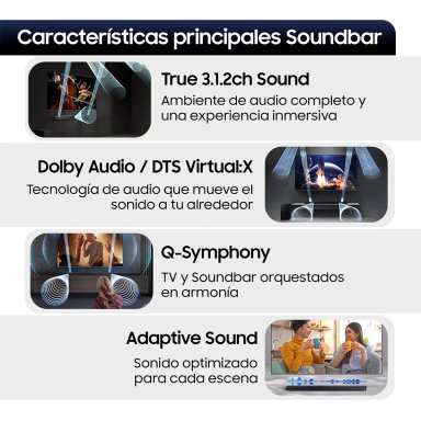 SOUNDBAR BLUETOOTH SAMSUNG HW-Q600F 3.1.2 SUBWOOFER - 5