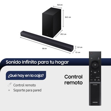 SOUNDBAR BLUETOOTH SAMSUNG B-SERIE HW-B650F 3.1 SUBWOOFER - 3