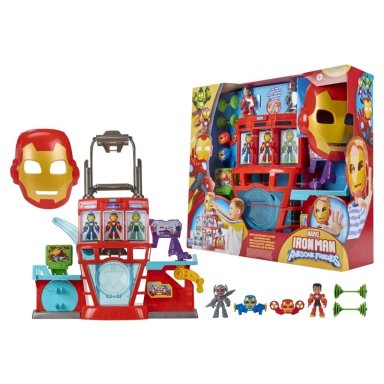 FIGURA DE ACCIÓN IRON MAN AND HIS AWESOME FRIENDS SET DE JUEGO IRON-CUARTEL GENERAL - 1