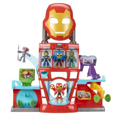 FIGURA DE ACCIÓN IRON MAN AND HIS AWESOME FRIENDS SET DE JUEGO IRON-CUARTEL GENERAL - 2