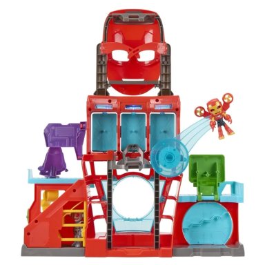 FIGURA DE ACCIÓN IRON MAN AND HIS AWESOME FRIENDS SET DE JUEGO IRON-CUARTEL GENERAL - 3