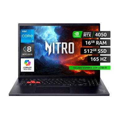 NOTEBOOK ACER NITRO LITE 16 NL16-71G-50GH-CL INTEL CORE I5 16GB RAM 512GB SSD NVIADIA RTX 4050 16” - 2
