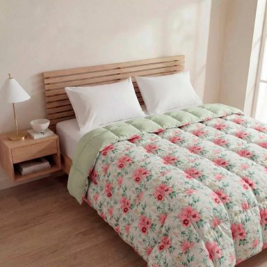 PLUMÓN RIPLEY HOME MICROFIBRA FLORES ROSA KING - 1