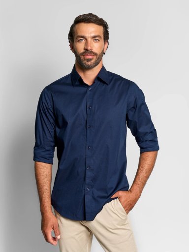 CAMISA HOMBRE SPAVALDI ALGODÓN MANGA LARGA POPLIN - 1
