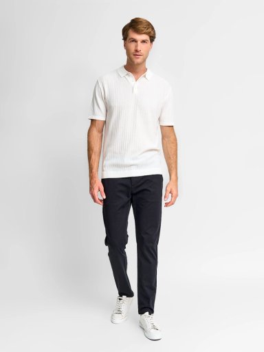 POLERA HOMBRE SPAVALDI CUELLO POLO MANGA CORTA TEJIDA TEXTURA - 4