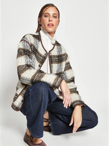 CHAQUETA MUJER MARQUIS CUADROS RIBETE - 4